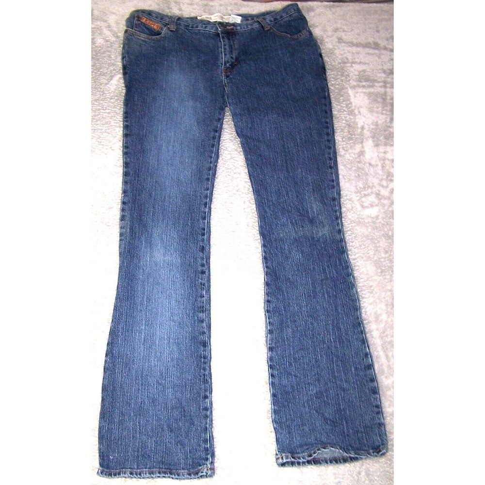 Lady Enyce Jeans 32X32 (Tag‎ 30) Blue Mid-Rise Straight Leg Cotton Blend Stretch